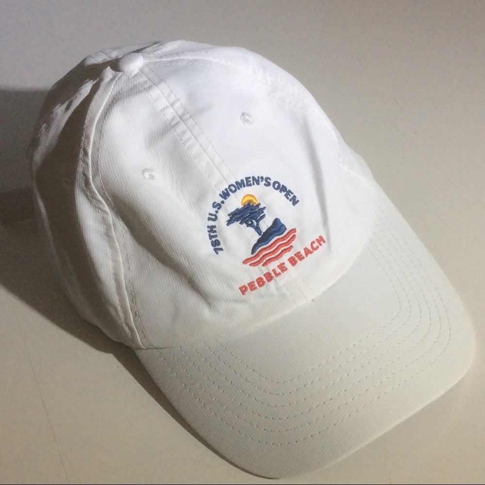 US Women’s Open Pebble Beach Golf USGA Member Hat White Embroidered Adjustable